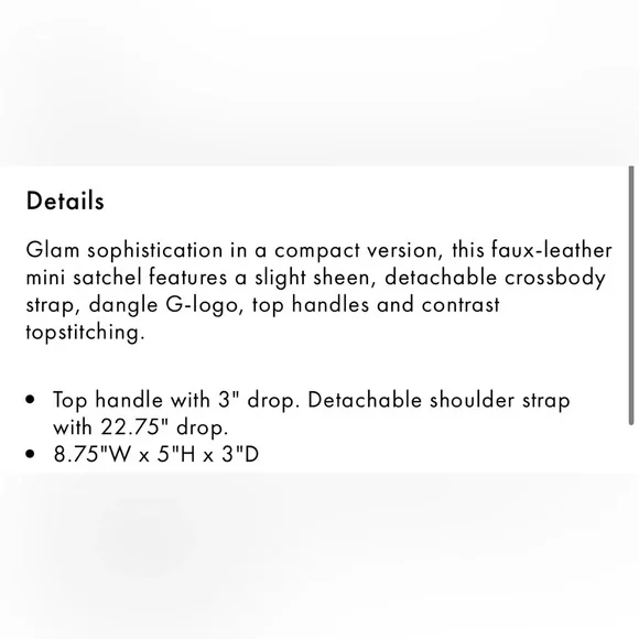 GUESS Mini Satchel 🆕 - Picture 10 of 10